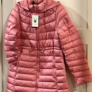 Spyder Women's rose Mauve puffer Coat